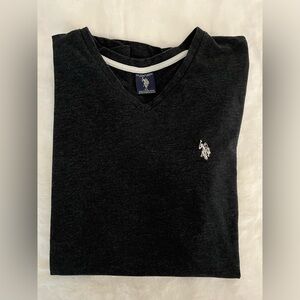 U S Polo Assn Short Sleeve Black/Gray Tees Size XL